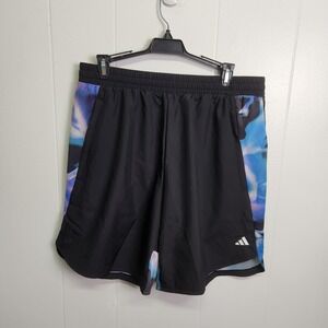 Adidas D4M HIIT GF‎ Shorts Mens Large Black Blue AEROREADY 9" Workout Athletic